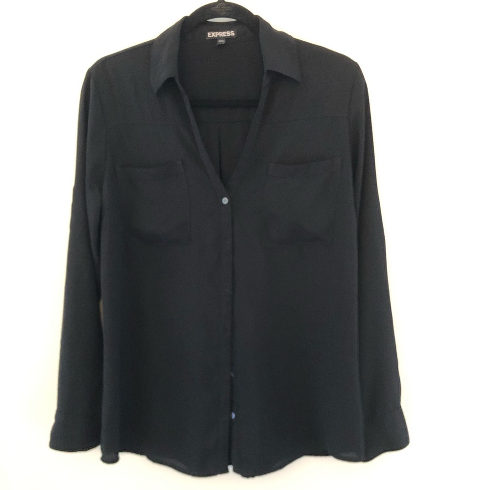 Express Portofino Blouse - Black, size L